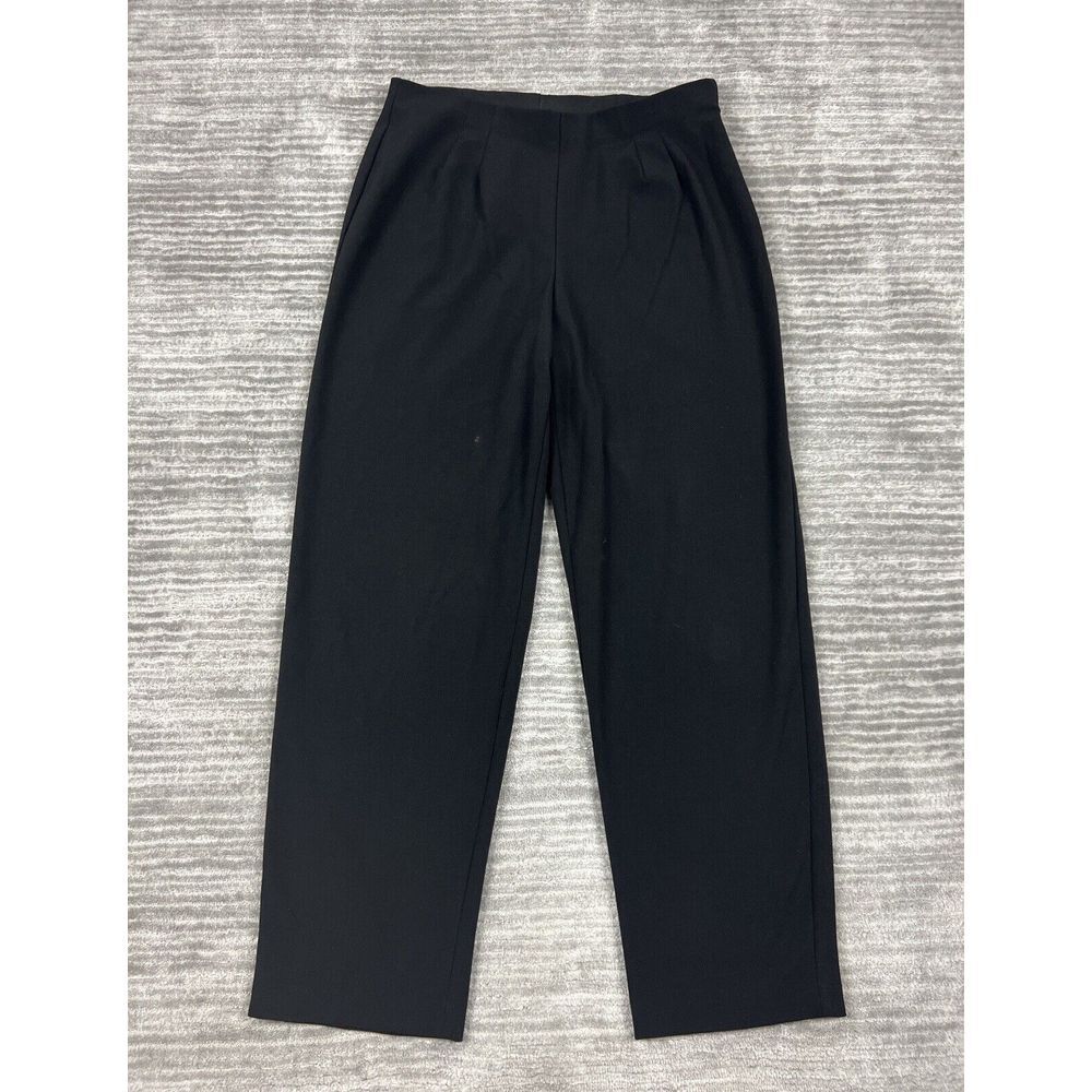 Kim Rogers Pants Womens 12 Black Trousers Side Zip Casual